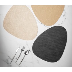 Подложка за хранене, PVC, 45x36см, асиметрична, arena / пясъчно – Lacor