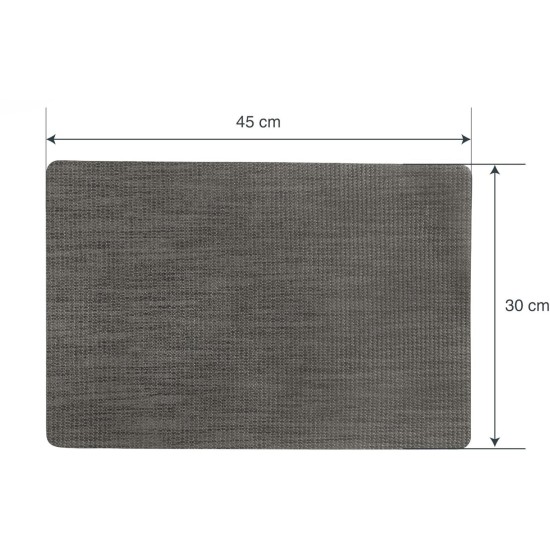 Подложка за хранене, PVC, 45x30см, правоъгълна, сива – Lacor