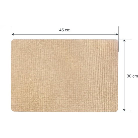 Подложка за хранене, PVC, 45x30см, правоъгълна, arena / пясъчно – Lacor