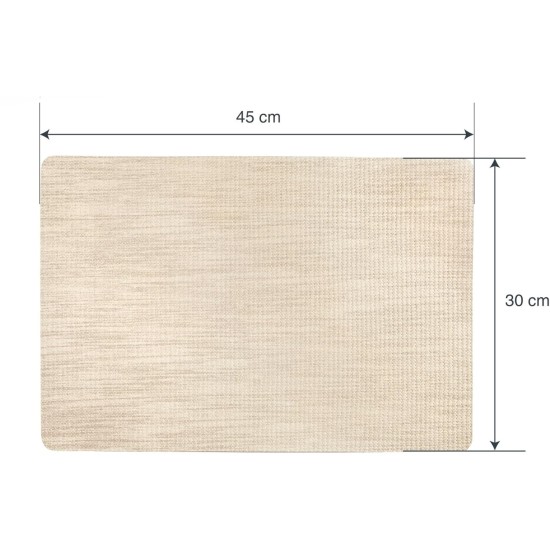 Подложка за хранене, PVC, 45x30см, правоъгълна, бежава – Lacor