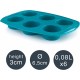 Силиконова форма за мъфини с 6 гнезда, ф6,5см, h3см, 0,08л, OCEAN, PLATINIUM – Lacor