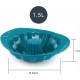 Силиконова ниска форма за кекс, ф25см, h7см, 1,5л, кръгла, OCEAN, PLATINIUM – Lacor