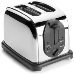 Електрически тостер с 2 слота, 220-240V, 50/60Hz, 1000W, 19x29x19см, 1,4кг, CURVE - Lacor