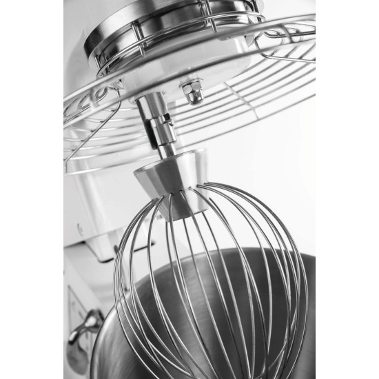 Електрически планетарен миксер с 3 приставки, инокс, 220-240V, 50/60Hz, 300W, 3 скорости, 130 - 850 r.p.m., 5л, 23x14,5x41см, 19кг, PROFESIONAL – Lacor