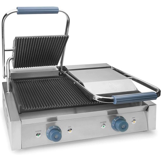 Електрически двоен грил, 220-240V, 50/60Hz, 4400W, 300°C / 572°F (max), 50°C / 122°F (min), 57x31x20см, 25кг, ABATIBLES – Lacor