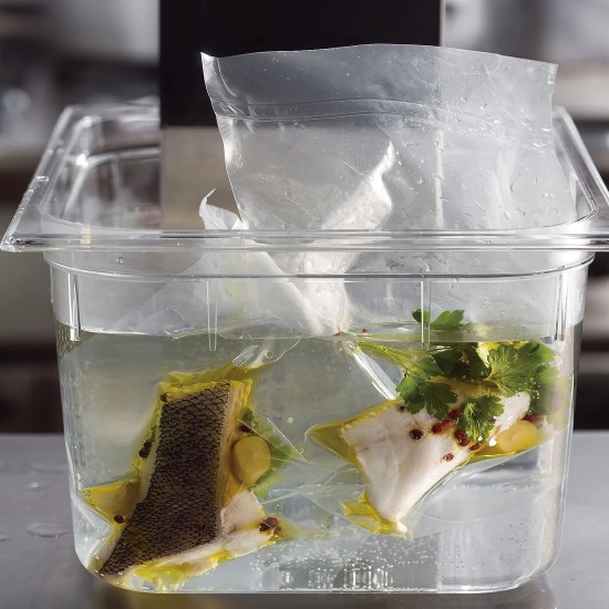 Електрически професионален уред за нискотемпературно готвене / Sous Vide (су вид), 220-240V, 50/60Hz, 1500W, 6л/мин, 5 - 99°C, 40л, 14x14x33см, 1,93кг, PRO - Lacor