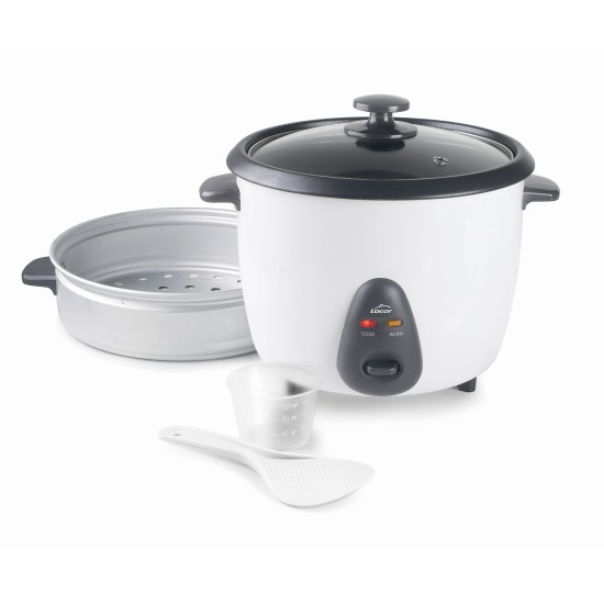 Уред за варене на ориз, 220-240V, 50/60Hz, 700W, 1,8л, 32x28,5x30,5см, 2,3кг, бял - Lacor