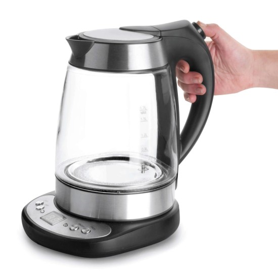 Електрическа стъклена кана, 220-240V, 50/60Hz, 2200W, 50 - 95°C, 1,7л, 23x23x32см, 1,9кг – Lacor