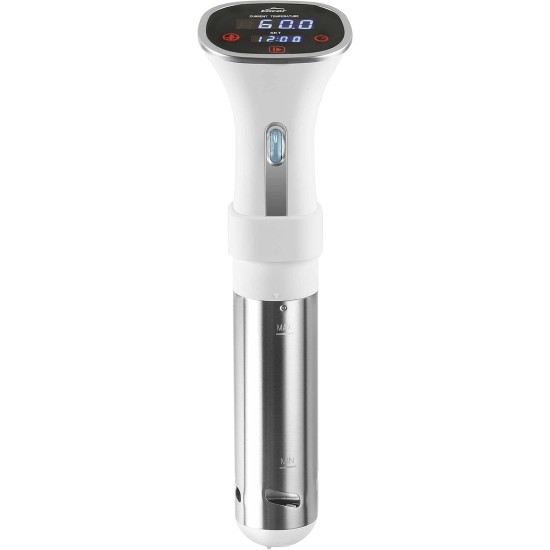 Електрически уред за нискотемпературно готвене / Sous Vide (су вид), 220-240V; 50/60Hz, 1200W, 20-90 °C (1 °C), 15л max, 10x37см, бял, GOURMET - Lacor