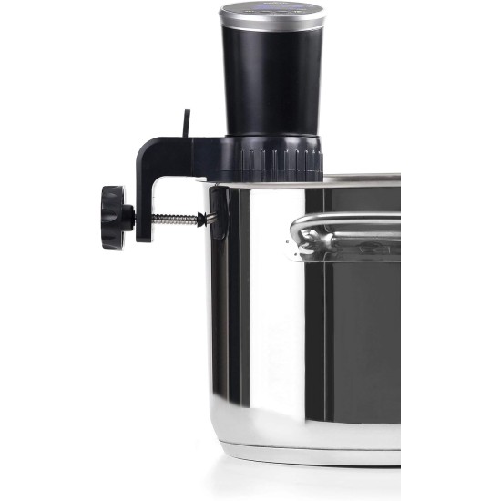 Електрически уред за нискотемпературно готвене / Sous Vide (су вид), 220-240V, 50/60Hz, 1200W, 4,5л/мин, 5°C-99°C, 30л, таймер до 99ч, 8x16x33см. 1,4кг, PRECISE - Lacor