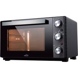 Електрическа фурна, 220-240V, 50/60Hz, 1650W, 70°C - 230°C, таймер: от 0 до 120мин,  28л, 48x30x40см, черна – Lacor