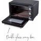 Електрическа фурна, 220-240V, 50/60Hz, 1650W, 70°C - 230°C, таймер: от 0 до 120мин,  28л, 48x30x40см, черна – Lacor