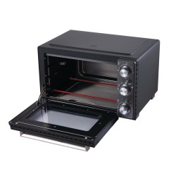 Електрическа фурна, 220-240V, 50/60Hz, 1650W, 70°C - 230°C, таймер: от 0 до 120мин,  28л, 48x30x40см, черна – Lacor