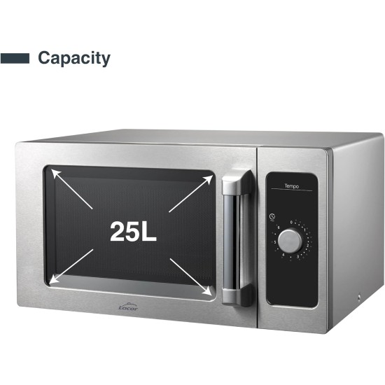 Микровълнова фурна, 220-240V, 50/60Hz, 1550W/1000W, 25л, 51x43x31см, 14,7кг, TEMPO – Lacor