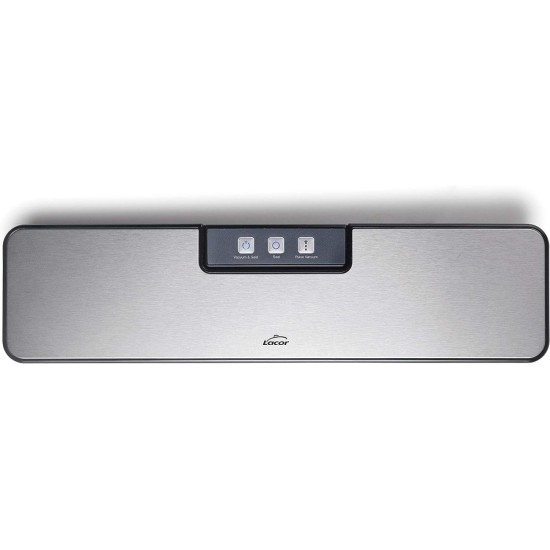 Електричеси уред за вакуумиране на храна, 220-240V, 50Hz, 80W, 0,5 bar, 4л/мин, 38,4x9,7x5,7см, 1кг, SLIM - Lacor