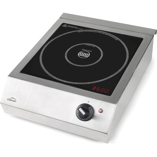 Професионален индукционен електрически плот / котлон, 220-240V, 50/60Hz, 3500W, 10 нива, 34x44,5x12,5см, 7кг, EASY - Lacor