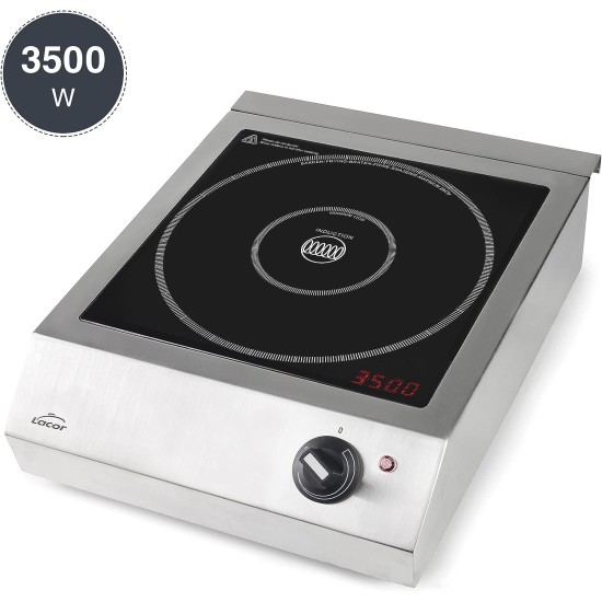 Професионален индукционен електрически плот / котлон, 220-240V, 50/60Hz, 3500W, 10 нива, 34x44,5x12,5см, 7кг, EASY - Lacor