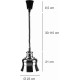 Инфрачервена отопляема лампа, хром, 220-240V, 50/60Hz, 275W, 23х23х35см, 2кг – Lacor