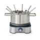 Иноксово електрически комплект за фондю с 8 вилици, 220-240V, 50/60Hz, 1500W, 40°C - 95°C, 1,2л, 29,5x21,5x24,5см, GREY PLUS – Lacor