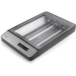 Електрически дигитален тостер, хоризонтален, инокс, 1000W, 3 кварцови лампи, 6 нива, 24x20см (грил), 35x23,5xh7см – Lacor