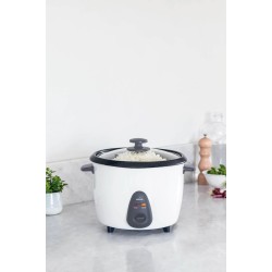 Уред за варене на ориз, 220-240V, 50/60Hz, 400W, 1л, 27,5x23,5x28,5см, 1,6кг, бял - Lacor