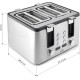 Електрически тостер с 4 слота, 220-240V, 50/60Hz, 1750W, 28,8x31,5x19см, 2,8кг, SMART - Lacor