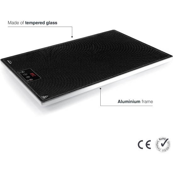 Електрически плот / котлон / котлон, 220-240V, 50/60Hz, 230W, 65°C - 105°C, 55x38xh2,5см, 3,54кг, VITRO – Lacor