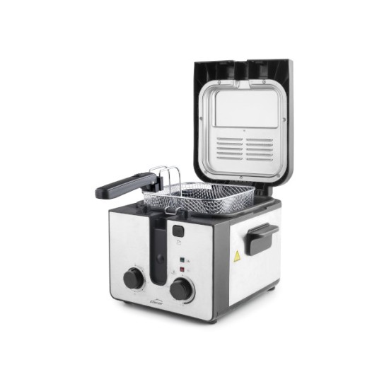 Електрически фритюрник, инокс, 1600W, 2,5л, 190°C max, Intact – Lacor