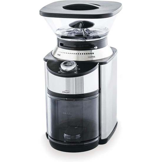 Електрическа мелничка за кафе, 220-240V, 50/60Hz, 200W, 12 нива, 15,2x21x26см, 1,85л, KALDI – Lacor