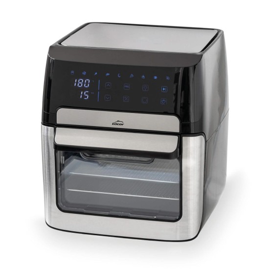 Уред за здравословно готвене / Air Fryer с 9 програми, 220-240V, 50/60Hz, 1700W, 40°C - 200°C, 1-60мин, 12л, 32,3x35,8x37,6см, 6,5кг, dAirePro - Lacor