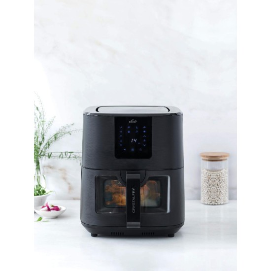 Уред за здравословно готвене / Air Fryer с 8 програми, 220-240V, 50/60Hz, 1700W, 40ºC - 200ºC, 1-60мин, 7л, 40,9x29,6x34,2см, 5,07кг, CrystalFry - Lacor