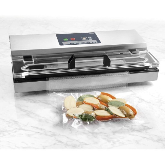 Професионален електрически уред за вакуумиране на храна, 20-240V, 50-60Hz, 700W, 0,9 bar, 16л/мин, 39x27,5x13см, 6,9кг - Lacor