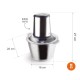 Електрически чопър с 4 остриета, инокс 18/10, 2 скорости, 300W, 2л, 22x18xh27см – Lacor
