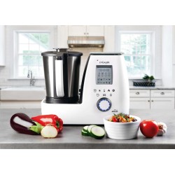 Електрически мултифункционален кухненски робот, 220-240V, 50/60Hz, 1000W, 60 - 10.000 r.p.m, 37°C - 120°C, 2л, 39x30x33см, 7,8кг, ALL IN ONE, CookingMe – Lacor