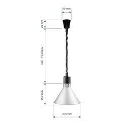 Отопляема лампа, сива, 220-240V, 50/60Hz, 275W, 27х27х35см, 1,6кг - Lacor