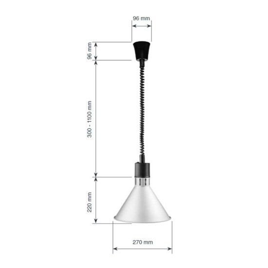 Отопляема лампа, сива, 220-240V, 50/60Hz, 275W, 27х27х35см, 1,6кг - Lacor