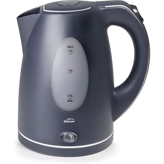 Електрическа кана за вода, сива, 2200W, 1,30л., 20х15х21см, BPA FREE - Lacor