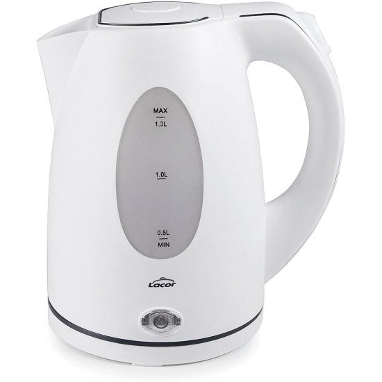 Електрическа кана за вода, бяла, 2200W, 1,30л., 20х15х21см, BPA FREE - Lacor