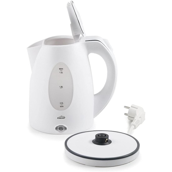Електрическа кана за вода, бяла, 2200W, 1,30л., 20х15х21см, BPA FREE - Lacor
