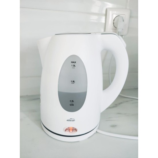 Електрическа кана за вода, бяла, 2200W, 1,30л., 20х15х21см, BPA FREE - Lacor