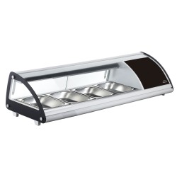 Електическа хладилна витрина, 220-240V, 50Hz, 4 x GN 1/3, 0°C - 12°C, R600a, 112,1x45x33см, 33кг, REFRIGERADA – Lacor