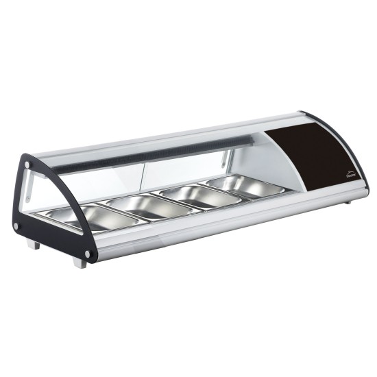 Електическа хладилна витрина, 220-240V, 50Hz, 4 x GN 1/3, 0°C - 12°C, R600a, 112,1x45x33см, 33кг, REFRIGERADA – Lacor