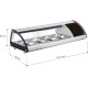 Електическа хладилна витрина, 220-240V, 50Hz, 4 x GN 1/3, 0°C - 12°C, R600a, 112,1x45x33см, 33кг, REFRIGERADA – Lacor