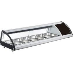 Електическа хладилна витрина, 220-240V, 50Hz, 6 x GN 1/3, 0°C - 12°C, R600a, 148,3x45x33см, 39кг, REFRIGERADA – Lacor