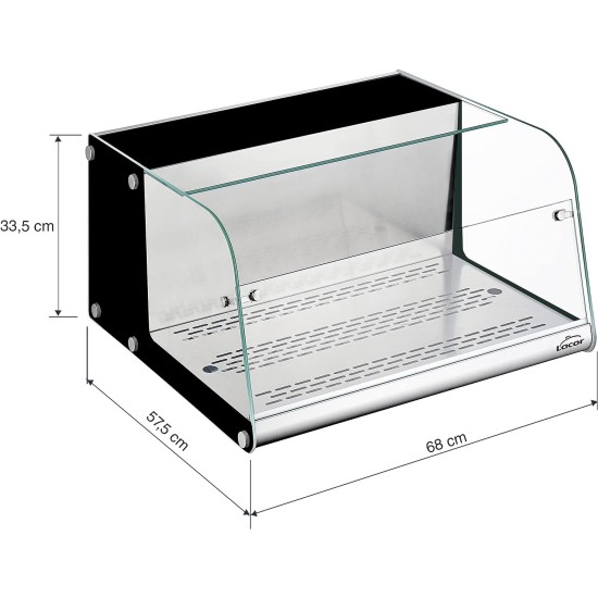 Електрическа хладилна витрина, 220-240V, 50Hz, 105W, 40л, 2°C - 12°C, R600a, 68x57,5x33,5см, 25кг, REFRIGERADA – Lacor