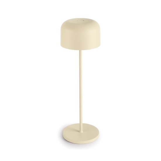 LED лампа за маса, алуминий, ф7,5/7,5см, h20см, бежова, Lune – Lacor