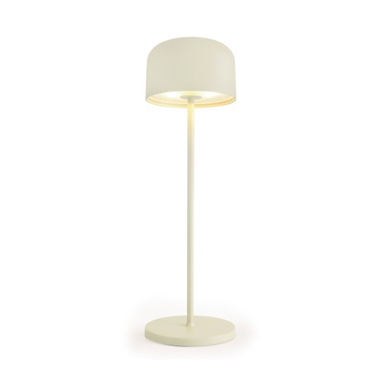 LED лампа за маса, алуминий, ф7,5/7,5см, h20см, бежова, Lune – Lacor