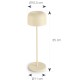 LED лампа за маса, алуминий, ф10,5/11см, h35см, бежова, Lune – Lacor