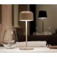 LED лампа за маса, алуминий, ф10,5/11см, h35см, бежова, Lune – Lacor