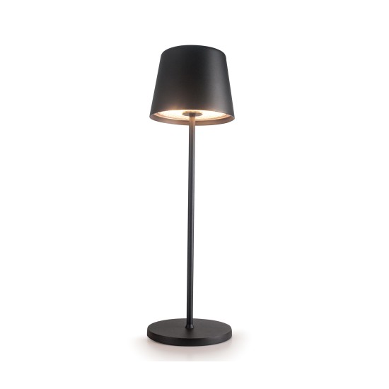 LED лампа за маса, алуминий, ф7,5/7,5см, h21см, черна, Lune – Lacor